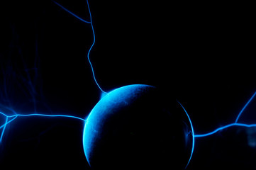 Blauer Plasmaball