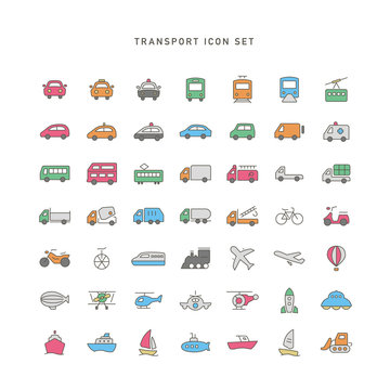 TRANSPORT ICON SET