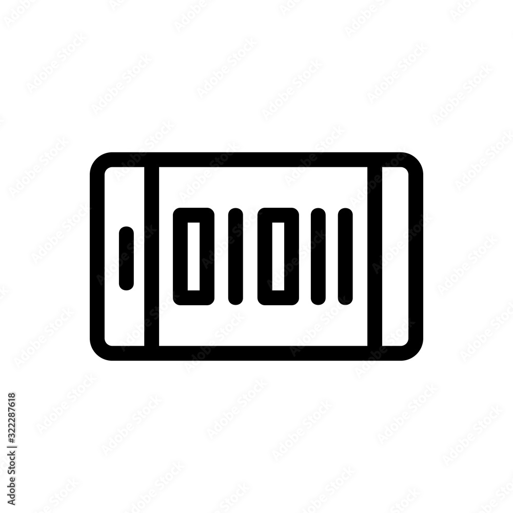 Poster the bar code is an icon vector. thin line sign. isolated contour symbol illustration