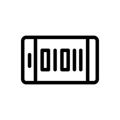 The bar code is an icon vector. Thin line sign. Isolated contour symbol illustration