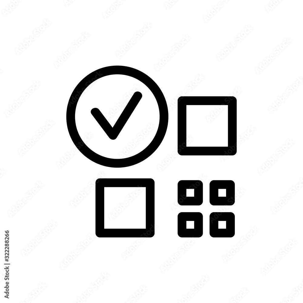 Poster the bar code is an icon vector. thin line sign. isolated contour symbol illustration