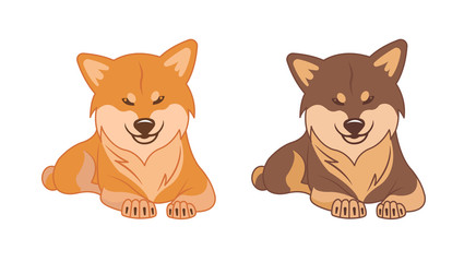 Shiba inu and Akita inu dogs.