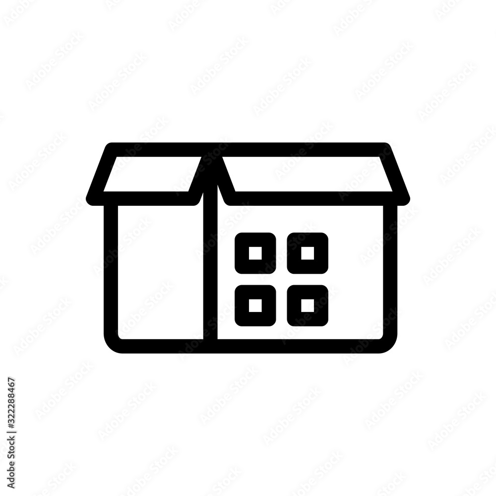 Poster the bar code is an icon vector. thin line sign. isolated contour symbol illustration