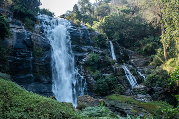 Wachirathan Waterfall at Doi Inthanon National Park, Mae Chaem District, Chiang Mai Province, Thailand