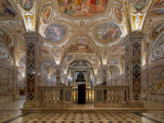 Fototapeta na wymiar Crypt of St. Matthew, Salerno Cathedral, Italy, Europe