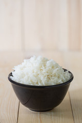 Steamed rice, jasmine rice Thailand genuine rice varieties.