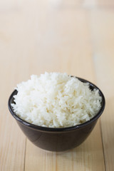 Steamed rice, jasmine rice Thailand genuine rice varieties.