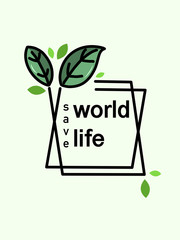 Leaf logo for eco-friendliness and protection against global warming.