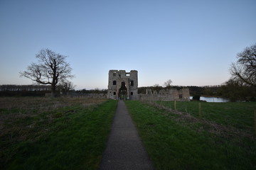 Fototapeta na wymiar The inner gatehouse of Baconsthorpe Castle, in Norfolk, England, UK.