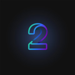 Blue paper folded character from a typeset, vector illustration