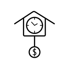 Vector Clock Icon. Vector illustration