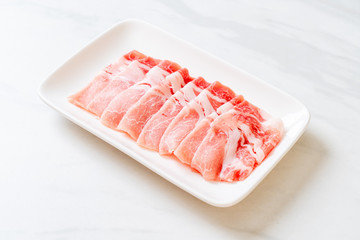 fresh pork sirloin sliced