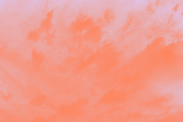 Orange watercolor gradient sky background, soft clouds