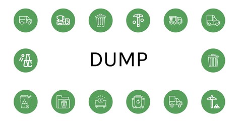 Set of dump icons