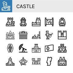 Set of castle icons