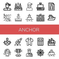 Set of anchor icons