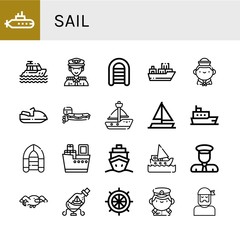 Set of sail icons
