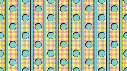 seamless abstract retro pattern illustration 3d render