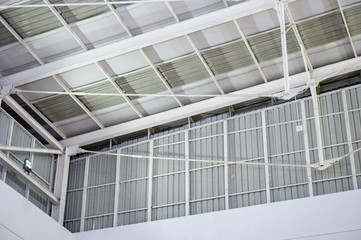 Structure of warehouse building with steel