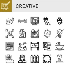 creative icon set