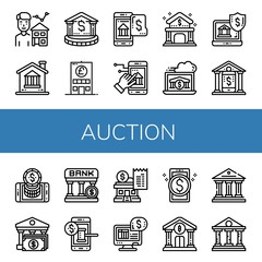 Set of auction icons