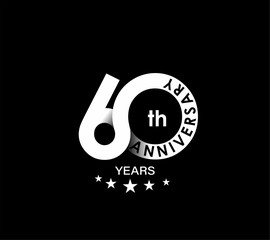 60th Years Anniversary Celebration Design.