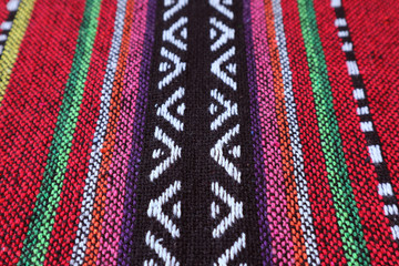 Closeup Texture and Pattern of Colorful Thai Northern Region Textile