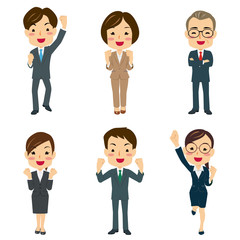 ビジネスマン＆ウーマンのチーム #01