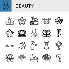 Set of beauty icons