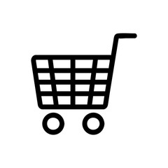 Basket wheel icon vector. Thin line sign. Isolated contour symbol illustration