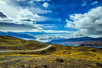 Dirt road in Park Torres del Paine