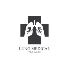 Lung Medical logo vector illustration design template