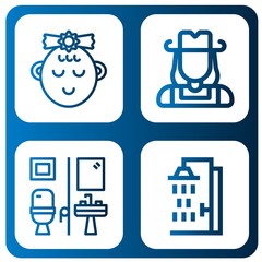 Set of washroom icons