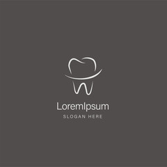 Tooth logo design template for dental clinic