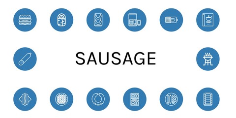 sausage icon set