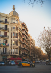 Traditional architecture in Barcelona, ​​Spain 2019