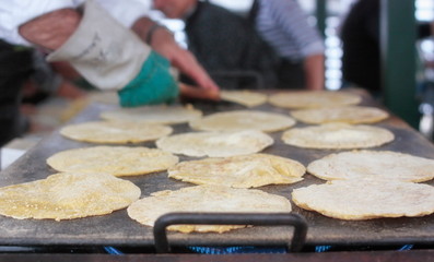 Larrabetzu, Bizkaia/Basque Country; Oct. 20, 2012. The talo is a typical dish of the Basque...