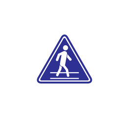 Man crosswalk icon design vector logo template