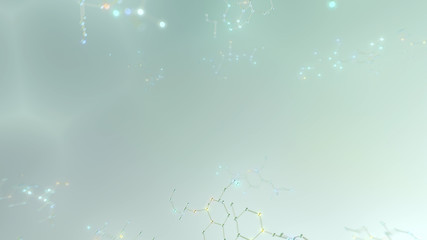 Chemical Molecular Structure 3D illustration background
