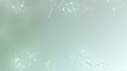Chemical Molecular Structure 3D illustration background
