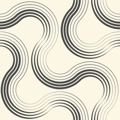 Seamless Striped Graphic Design. Abstract Wave Texture