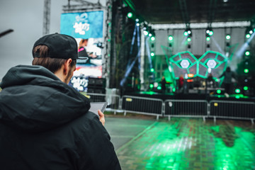 Event tuner controlling sound from tablet