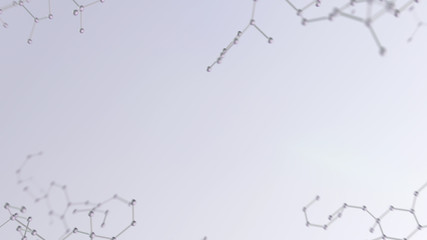 Chemical Molecular Structure 3D illustration background