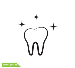 Dental icon vector logo template