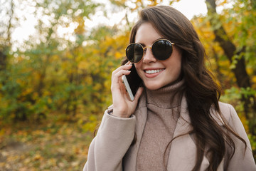 Woman outdoors in green nature park