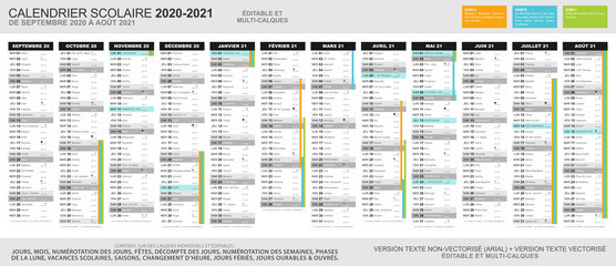 Calendrier Scolaire 2023 2024 Rhone 12,540 France Year Wall Murals - Canvas Prints - Stickers | Wallsheaven