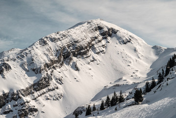 Fototapeta na wymiar Mountain Range in French Alps