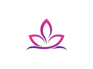 Lotus flower logo symbol or icon template
