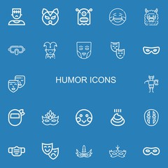 Editable 22 humor icons for web and mobile