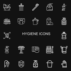 Editable 22 hygiene icons for web and mobile